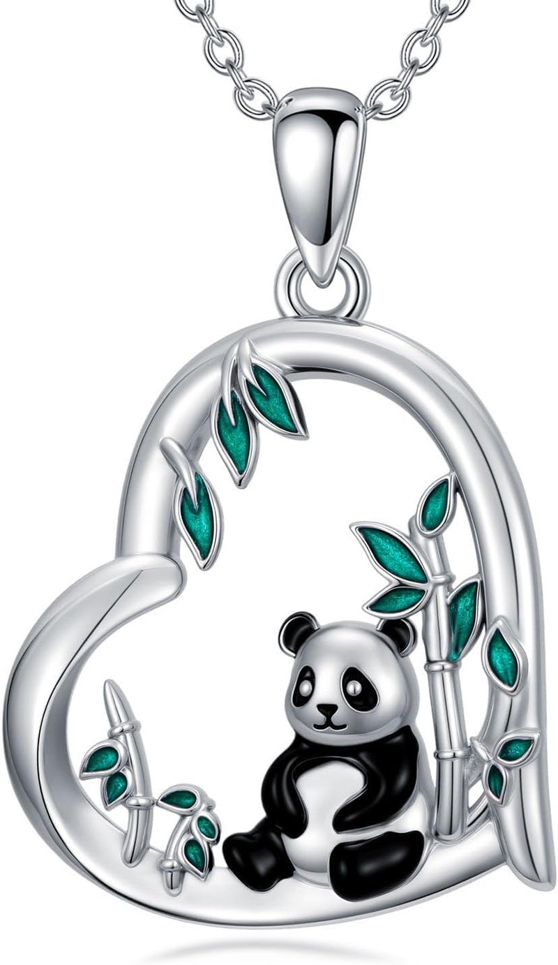 Cargari Store Dragonfly/Butterfly/Elephant/Hummingbird/Axolotl/Horse/Panda/Bee necklace for Women 925 Sterling Silver Heart Pendant Necklace Animal Jewelry Gifts for Women - Image 1